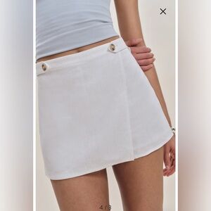 Reformation Clover Linen Wrap Miniskort 10